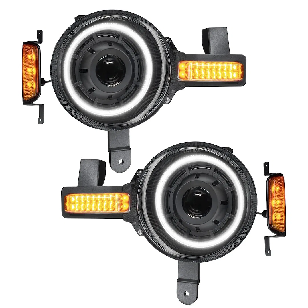 5886-001 – ORACLE LIGHT Headlight Assembly, LED Bulb Projector Beam With DRL Bi-LED 36 Watt Clear Lens Black Housing ...